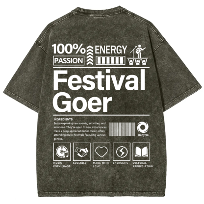 Festival Goer Unisex Fit Washed T-Shirt