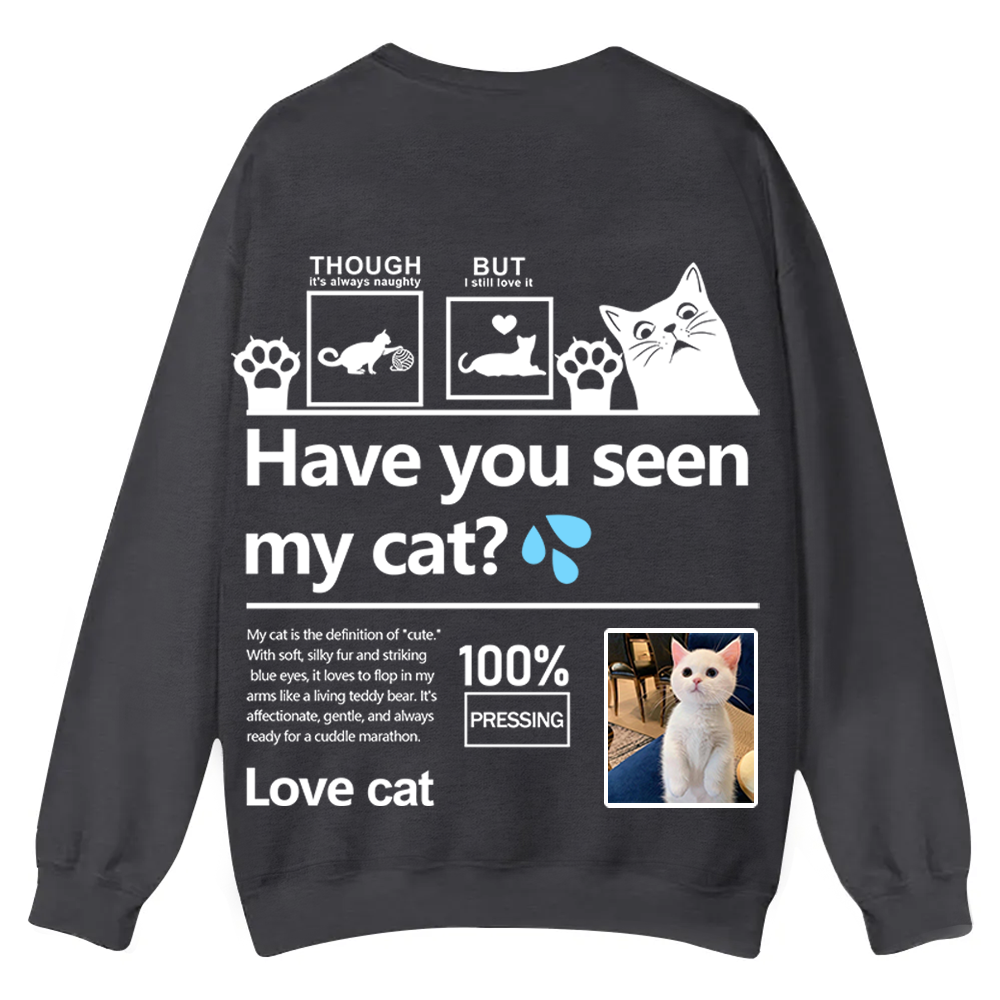 Cat Trick Customized Unisex Casual Crewneck Sweatshirt wearishow
