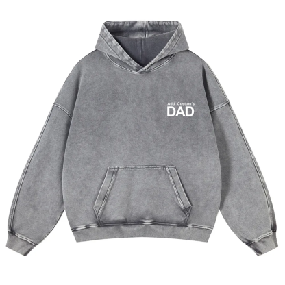 DAD Custom Casual Washed Hoodie wearishow