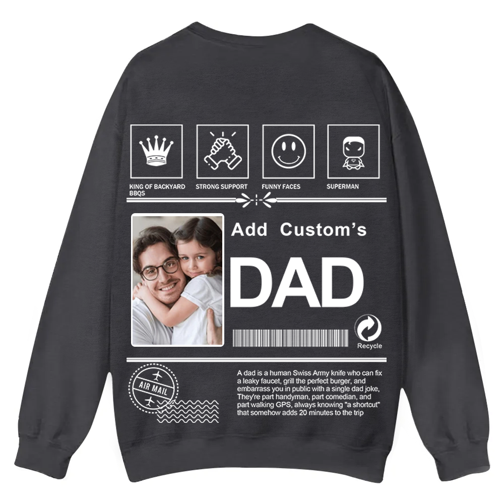 DAD Custom Casual Crewneck Sweatshirt wearishow