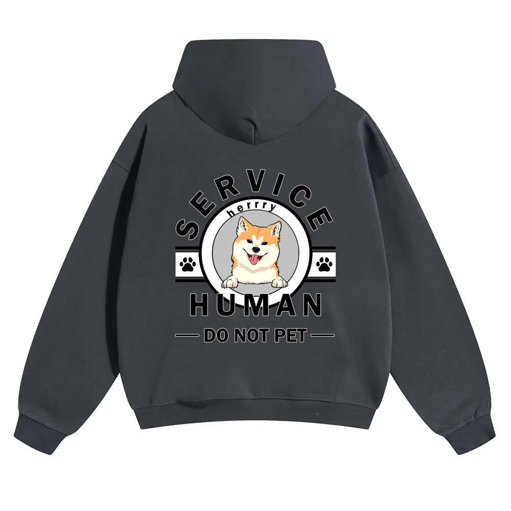 Wearishow Service Human, Do Not Pet - Personalized Custom Hoodie 