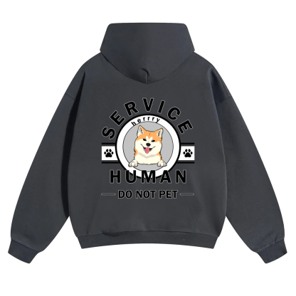 Wearishow Service Human, Do Not Pet - Personalized Custom Hoodie 