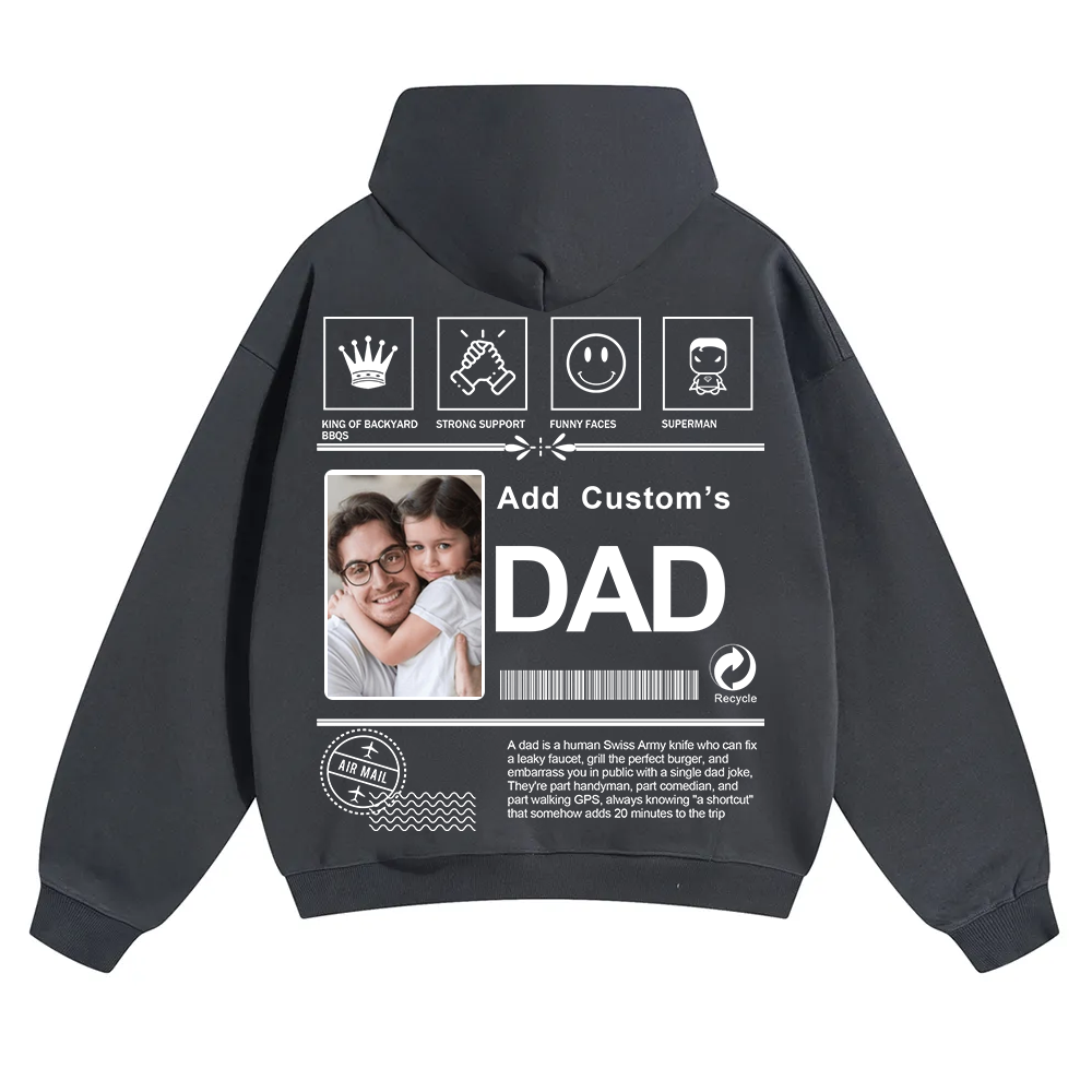 DAD Custom Solid Color Hoodie wearishow