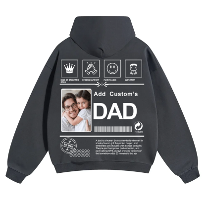 DAD Custom Solid Color Hoodie wearishow