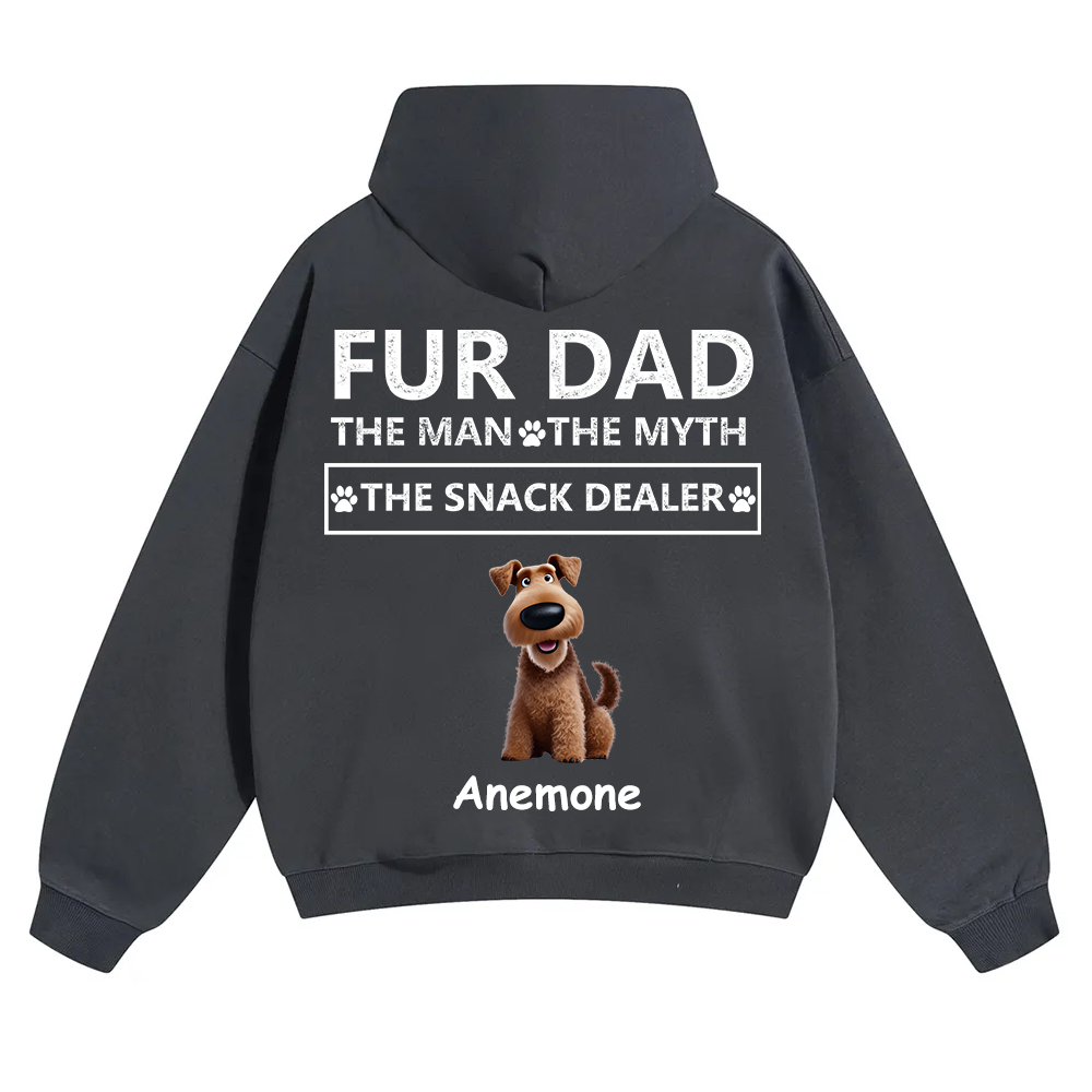 Fur Dad The Man The Myth The Snack Dealer - Personalized Custom Unisex Hoodie