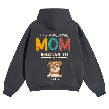 This Awesome Mom/Dad Belongs To - Personalized Custom Unisex Hoodie