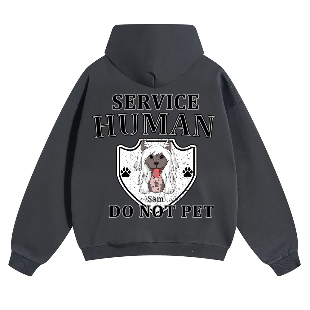  Service Human, Do Not Pet 10- Personalized Custom Unisex Soild Color Hoodies wearishow
