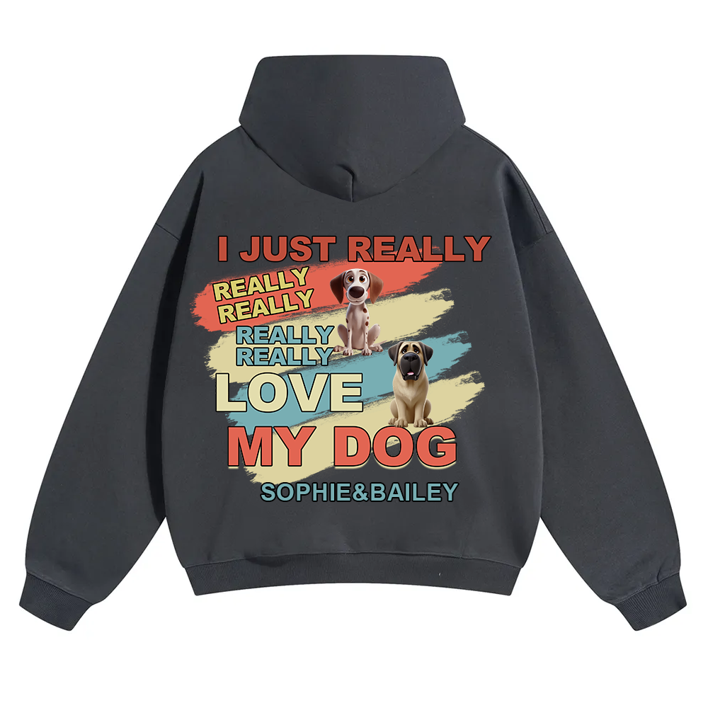 I Just Really Love My Dogs - Personalized Custom Unisex Soild Color Hoodies wearishow