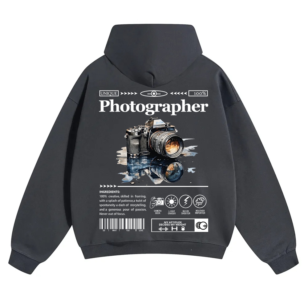 Photographer Unisex Solid Color Hoodie wearishow