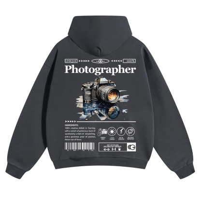 Photographer Unisex Solid Color Hoodie wearishow
