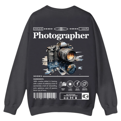 Photographer Casual Crewneck Sweatshirt wearishow