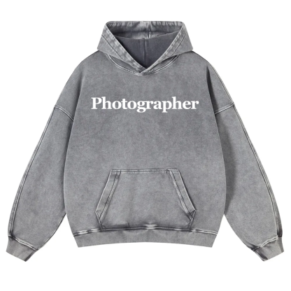 Photographer Washed Hoodie wearishow
