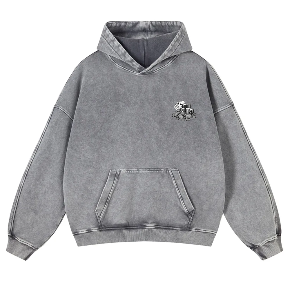Professional Gambler Washed Hoodie wearishow