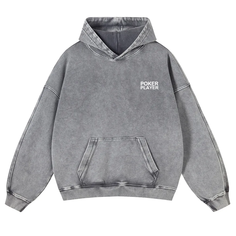 Poker Player  Washed Hoodie wearishow