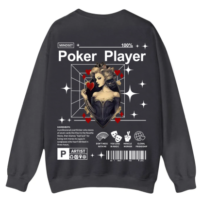 Poker Player Casual Crewneck Sweatshirt wearishow