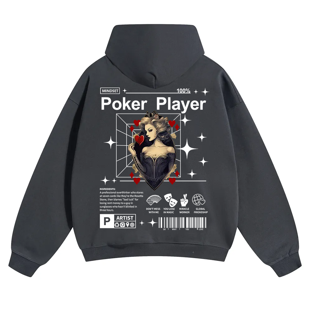 Poker Player Unisex Solid Color Hoodie wearishow