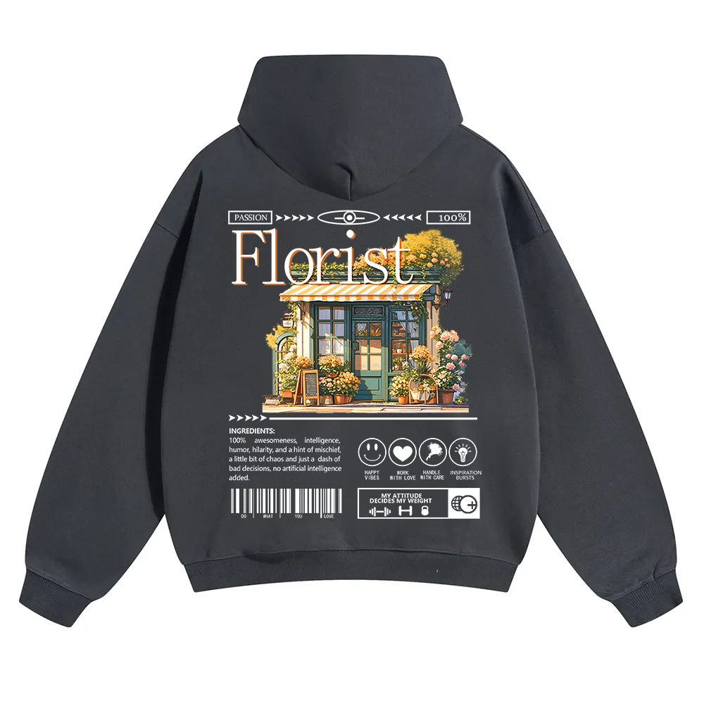Florist Unisex Solid Color Hoodie wearishow
