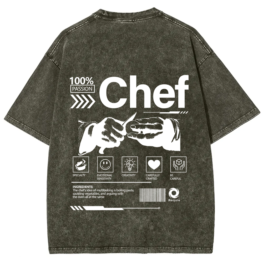 Chef Unisex Fit Washed T-Shirt