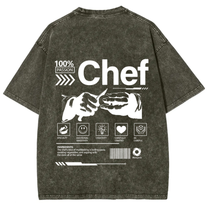 Chef Unisex Fit Washed T-Shirt