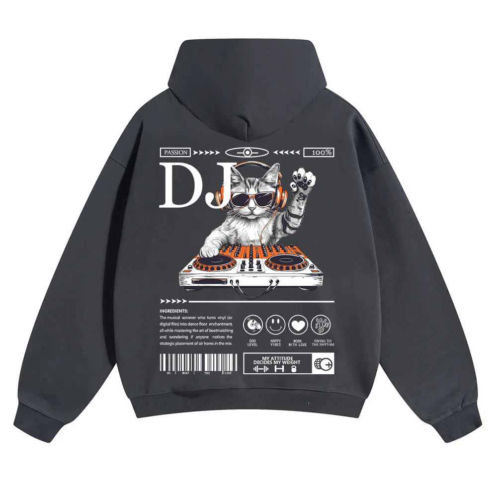 DJ Unisex Solid Color Hoodie wearishow