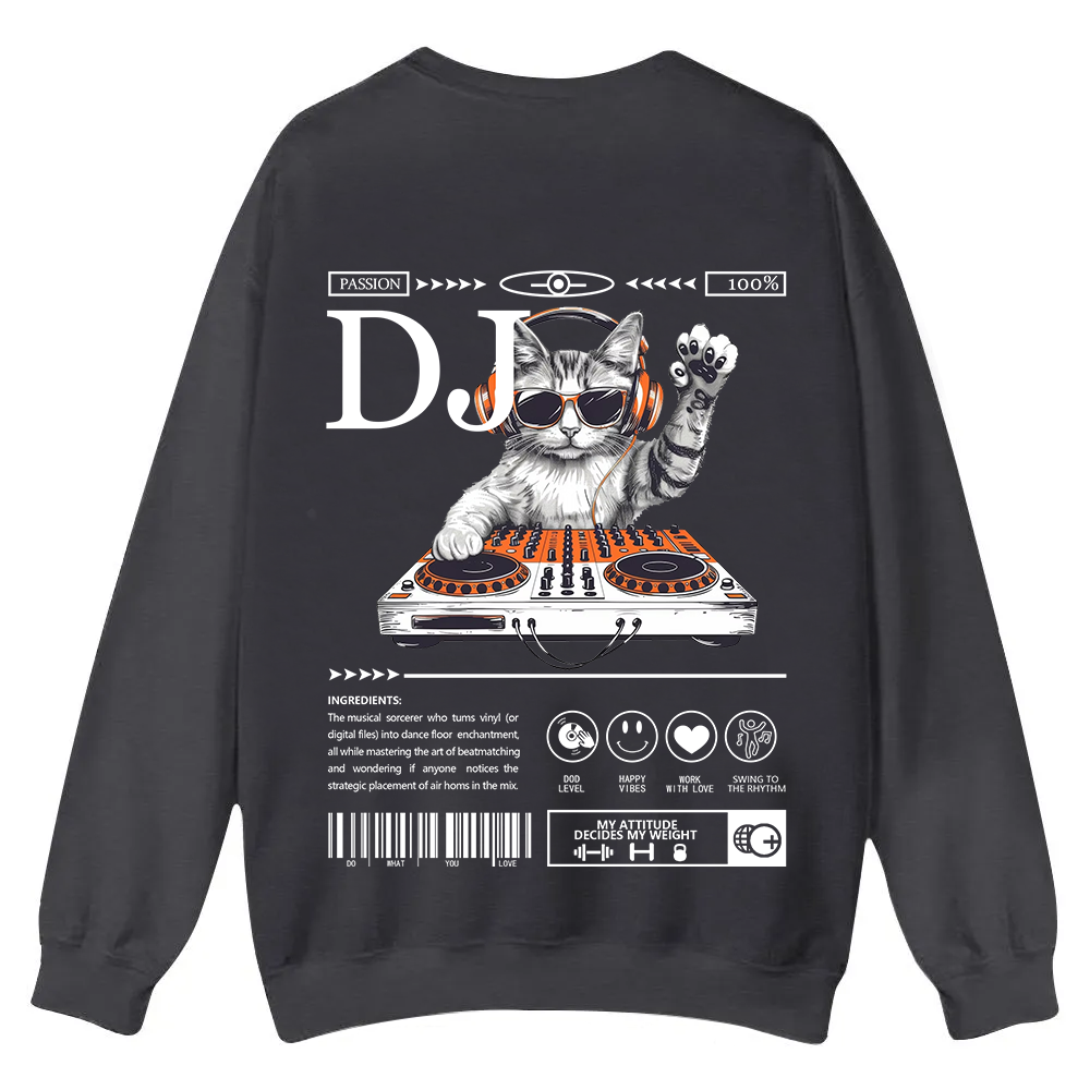 DJ Casual Crewneck Sweatshirt wearishow