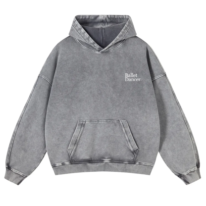 Ballet Dancer Washed Hoodie wearishow