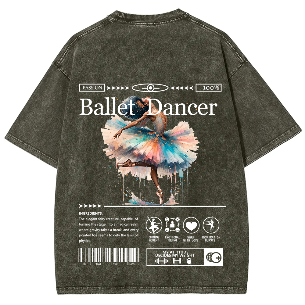 Ballet Dancer Unisex Fit Washed T-Shirt