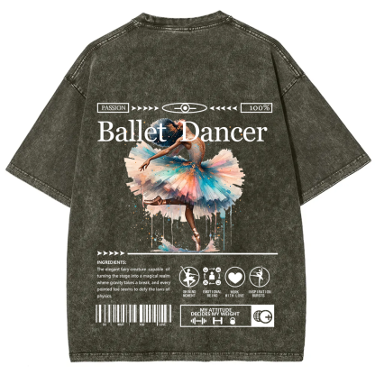 Ballet Dancer Unisex Fit Washed T-Shirt