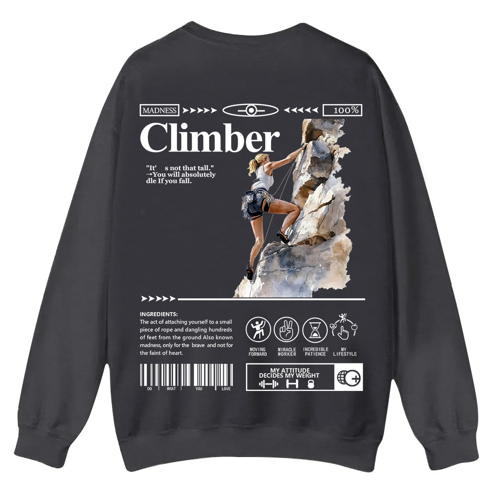 Climber Casual Crewneck Sweatshirt wearishow