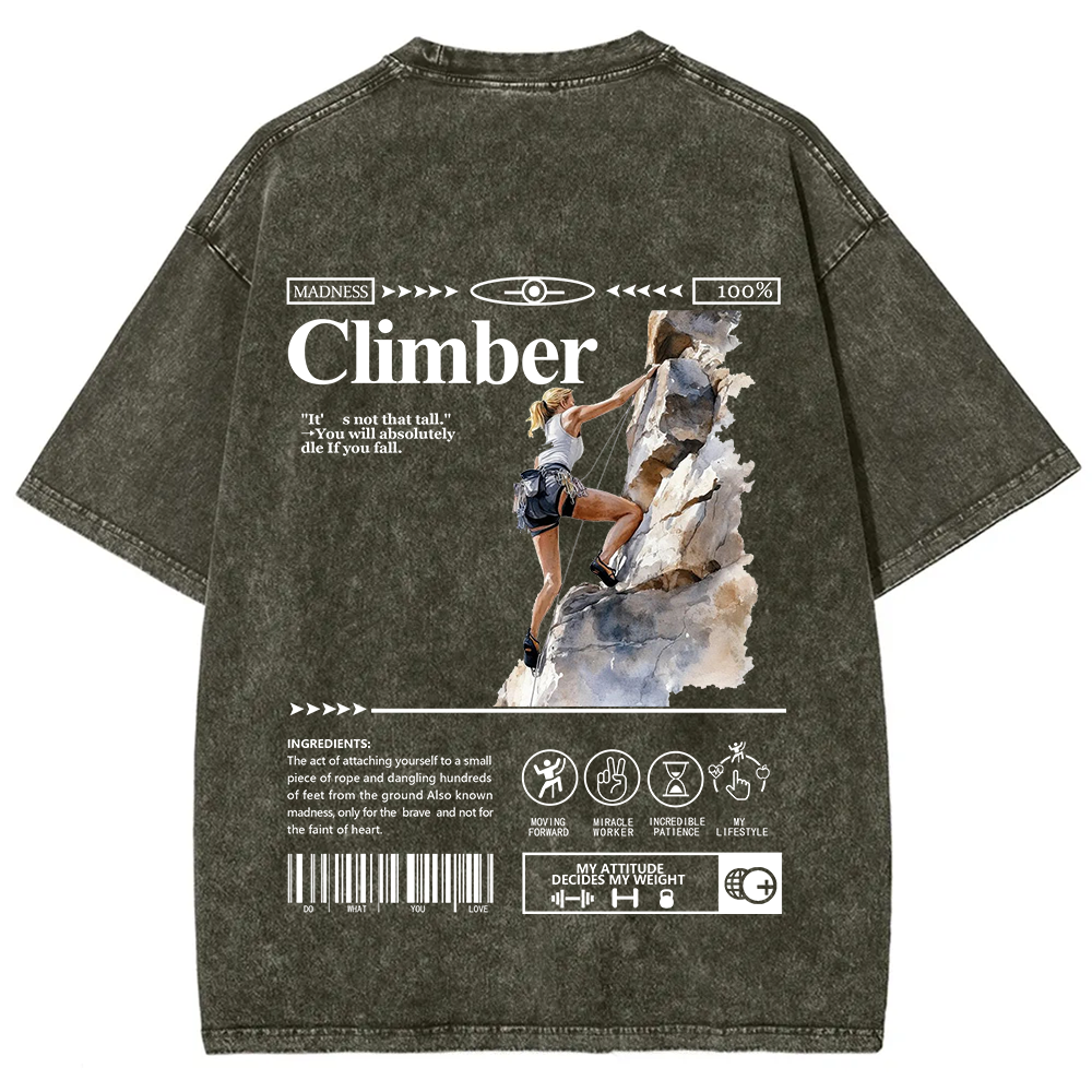 Climber Unisex Fit Washed T-Shirt