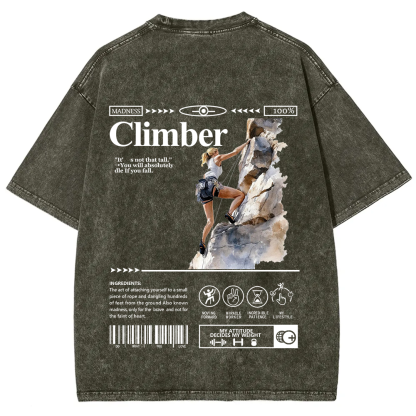 Climber Unisex Fit Washed T-Shirt