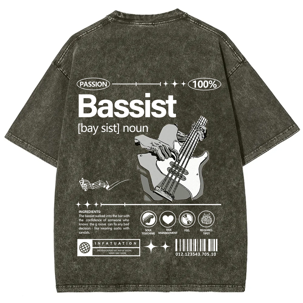 Bassist Unisex Fit Washed T-Shirt