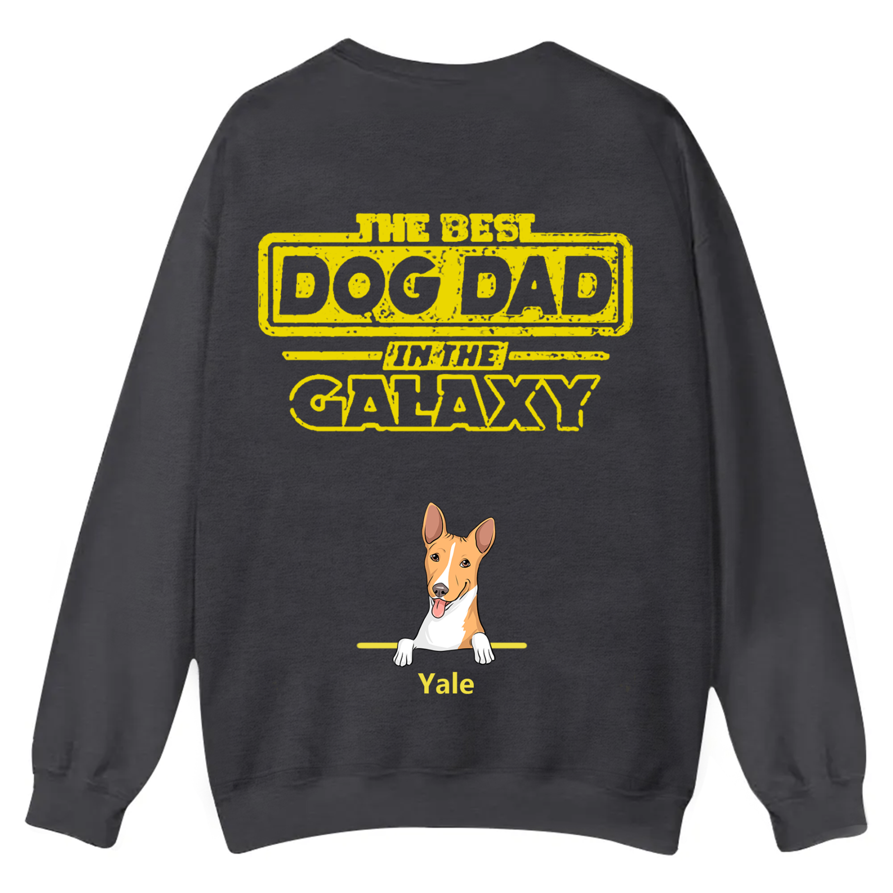 The Best Dog Dad In The Galaxy - Personalized Custom Unisex Casual Crewneck Sweatshirt