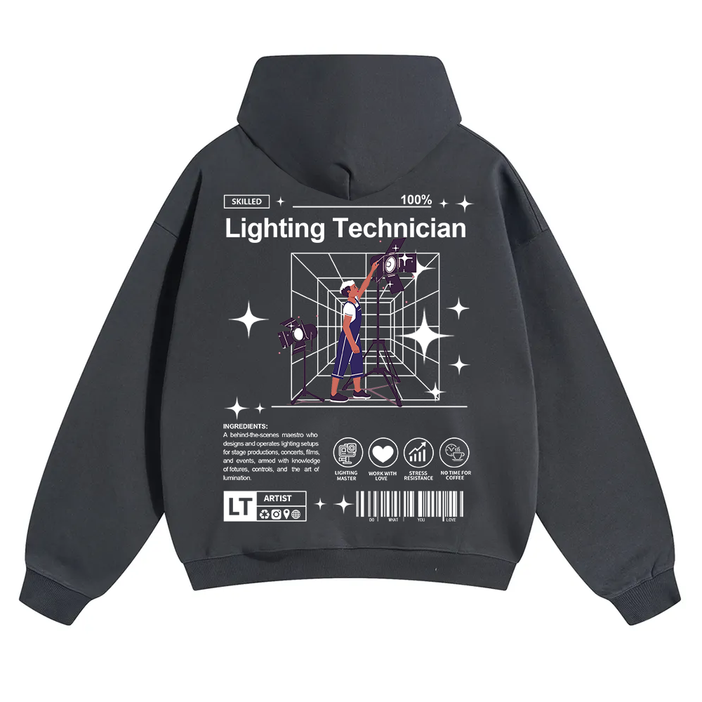 Lighting Technician Unisex Solid Color Hoodie wearishow