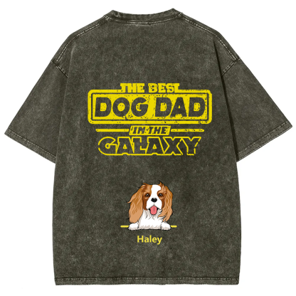 The Best Dog Dad In The Galaxy - Personalized Custom Unisex T-shirt