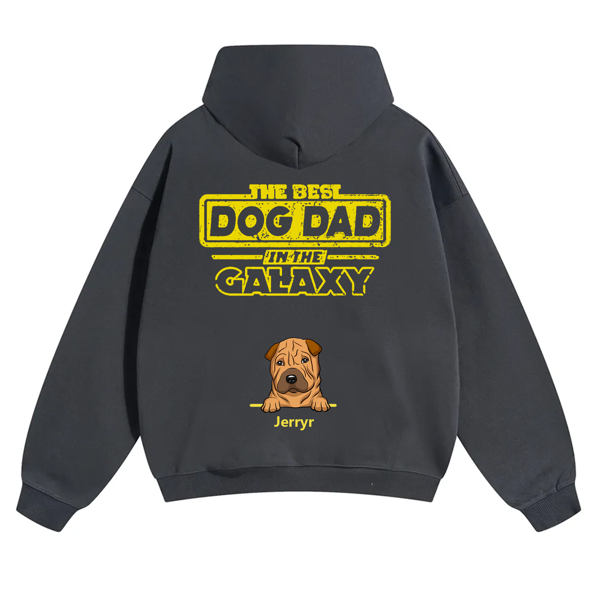 The Best Dog Dad In The Galaxy - Personalized Custom Unisex Hoodie