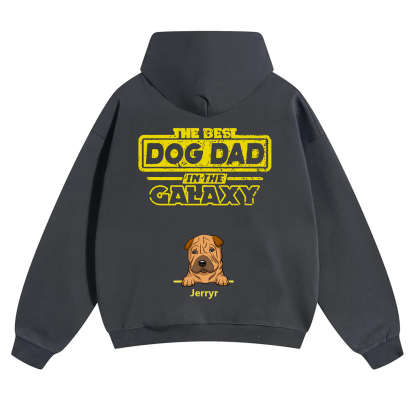The Best Dog Dad In The Galaxy - Personalized Custom Unisex Hoodie
