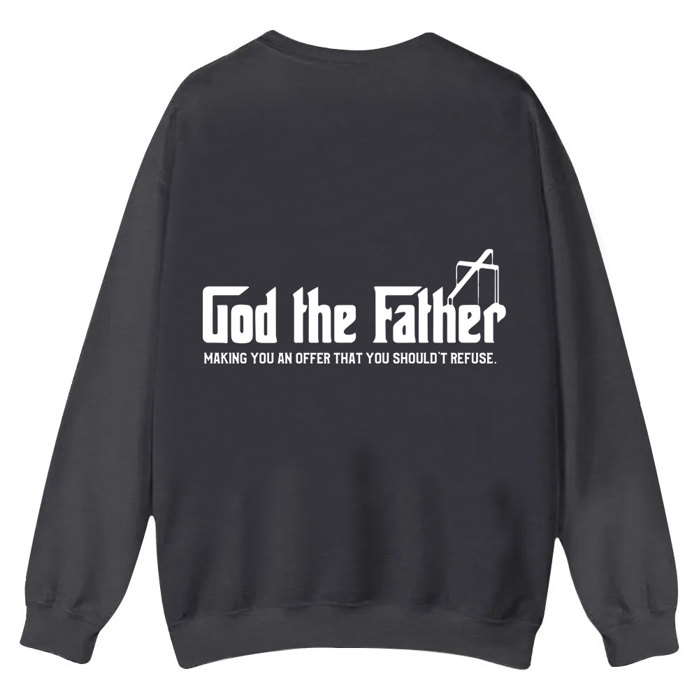 God The Father Christian Casual Crewneck Sweatshirt wearishow