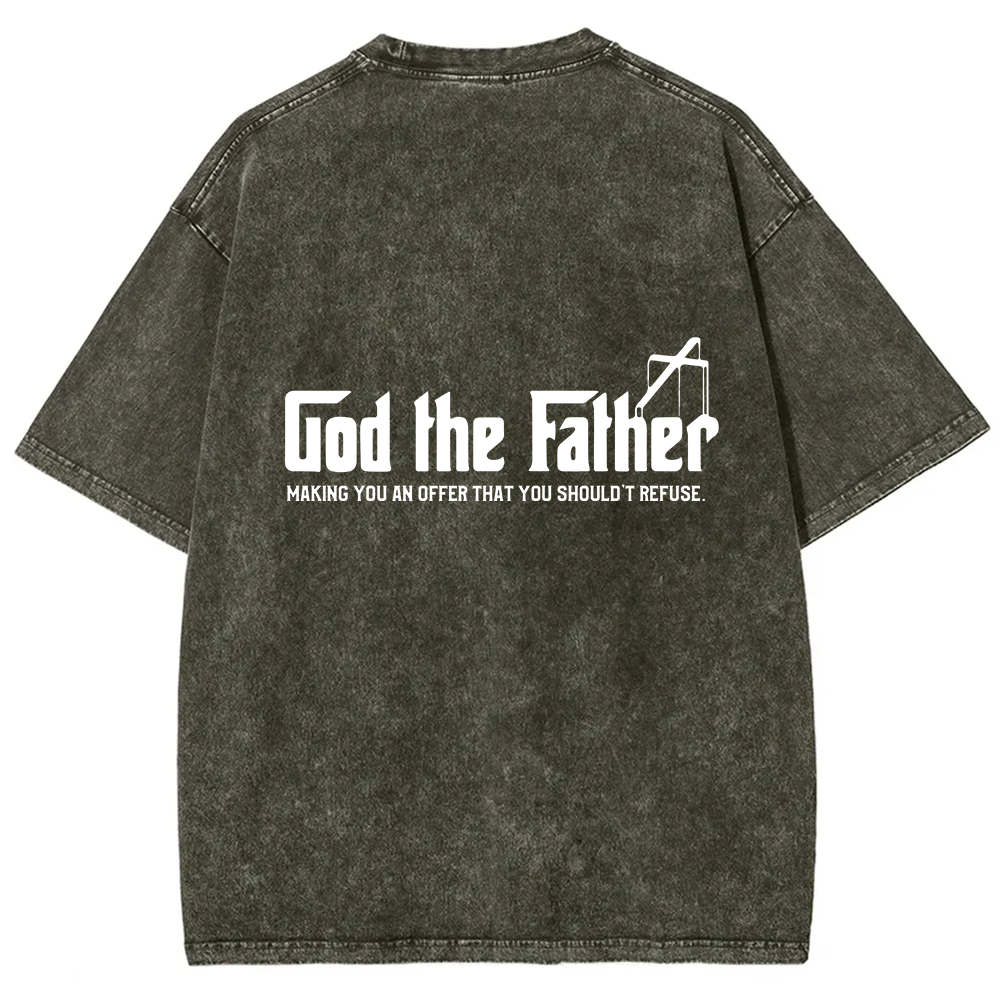 God The Father Christian Unisex Fit Washed T-Shirt