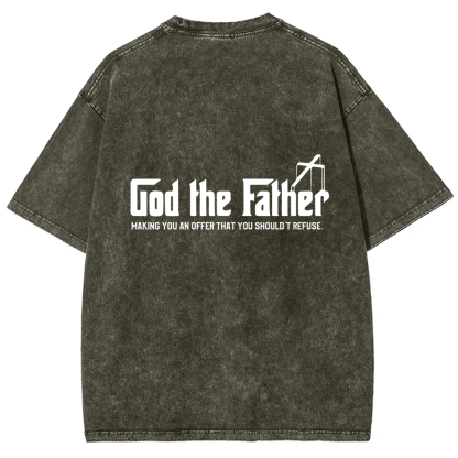 God The Father Christian Unisex Fit Washed T-Shirt