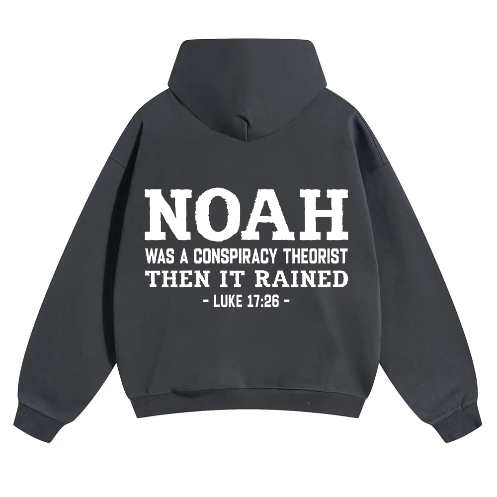 Noah Was a Conspiracy Theorist Unisex Solid Color Hoodie wearishow