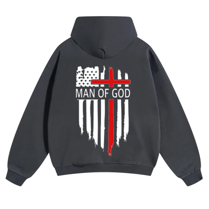 Man Of God Chrsitian Unisex Solid Color Hoodie wearishow