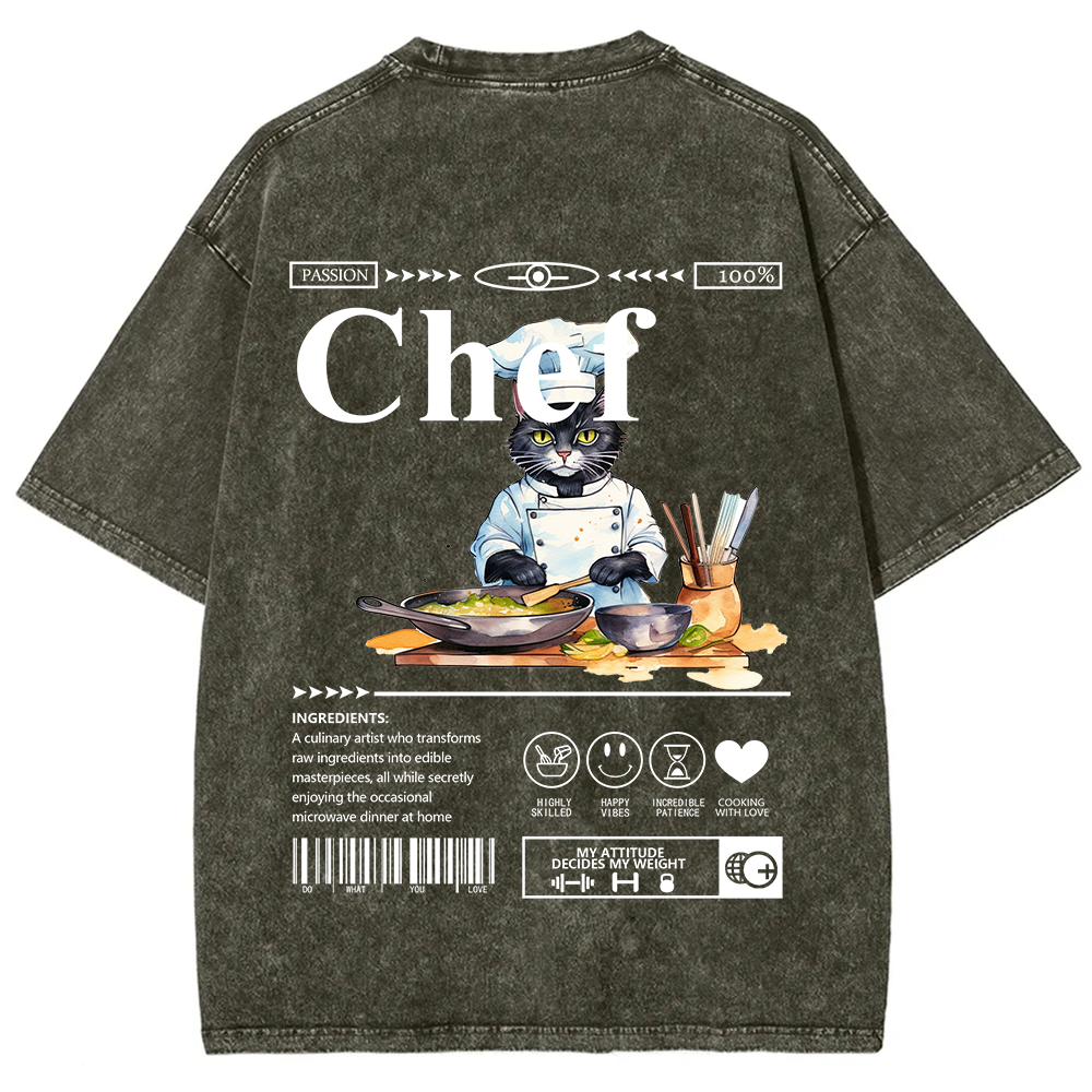 Chef Unisex Fit Washed T-Shirt