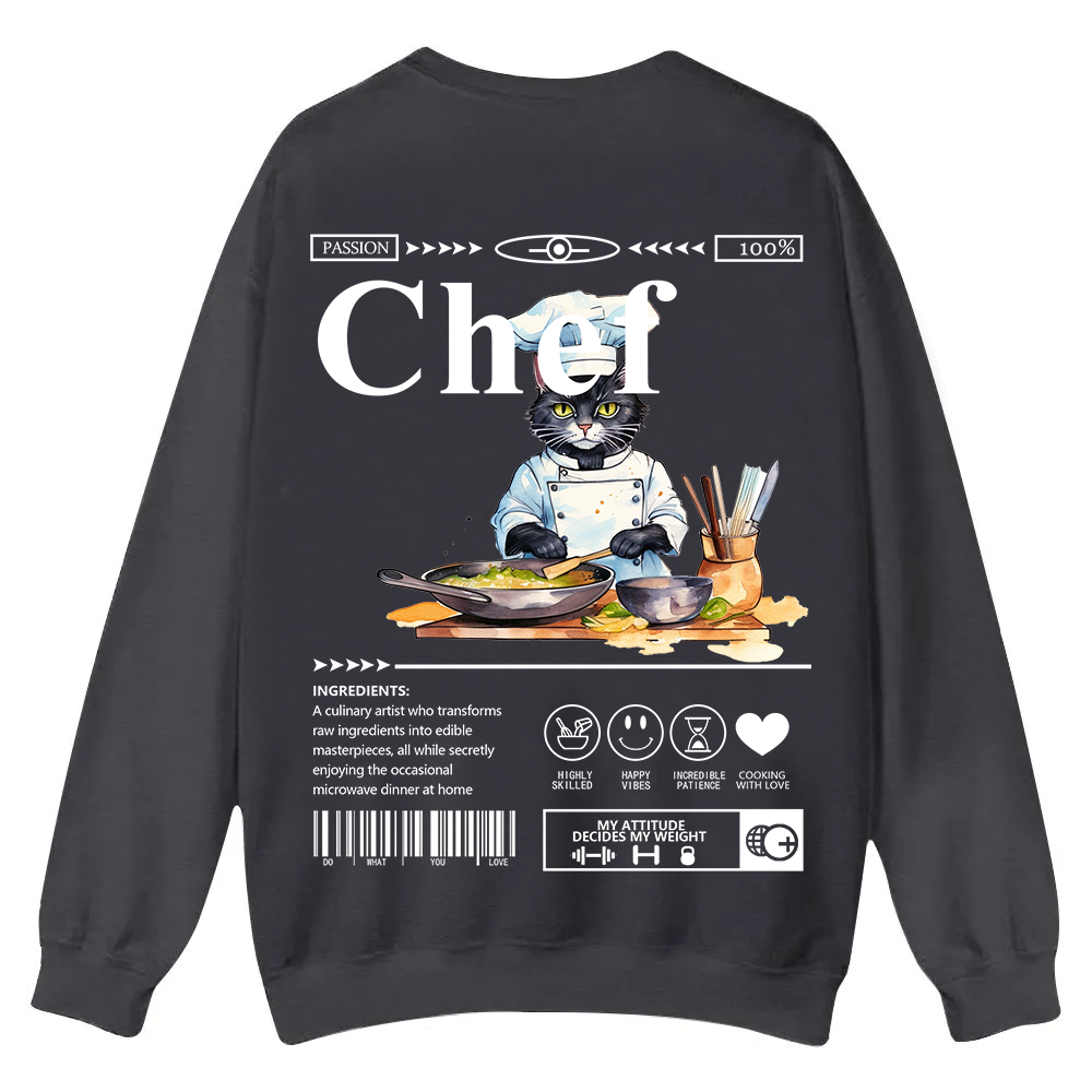Chef Casual Crewneck Sweatshirt wearishow