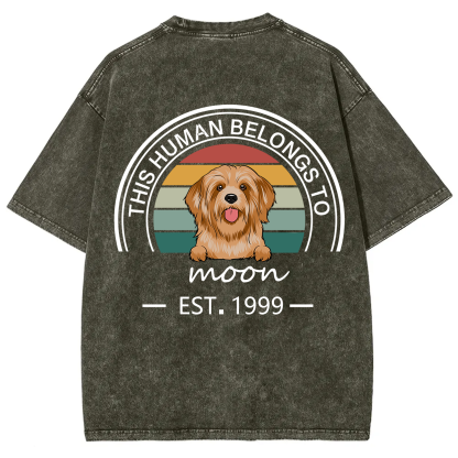This Human Belongs To - Personalized Custom Unisex T-shirt
