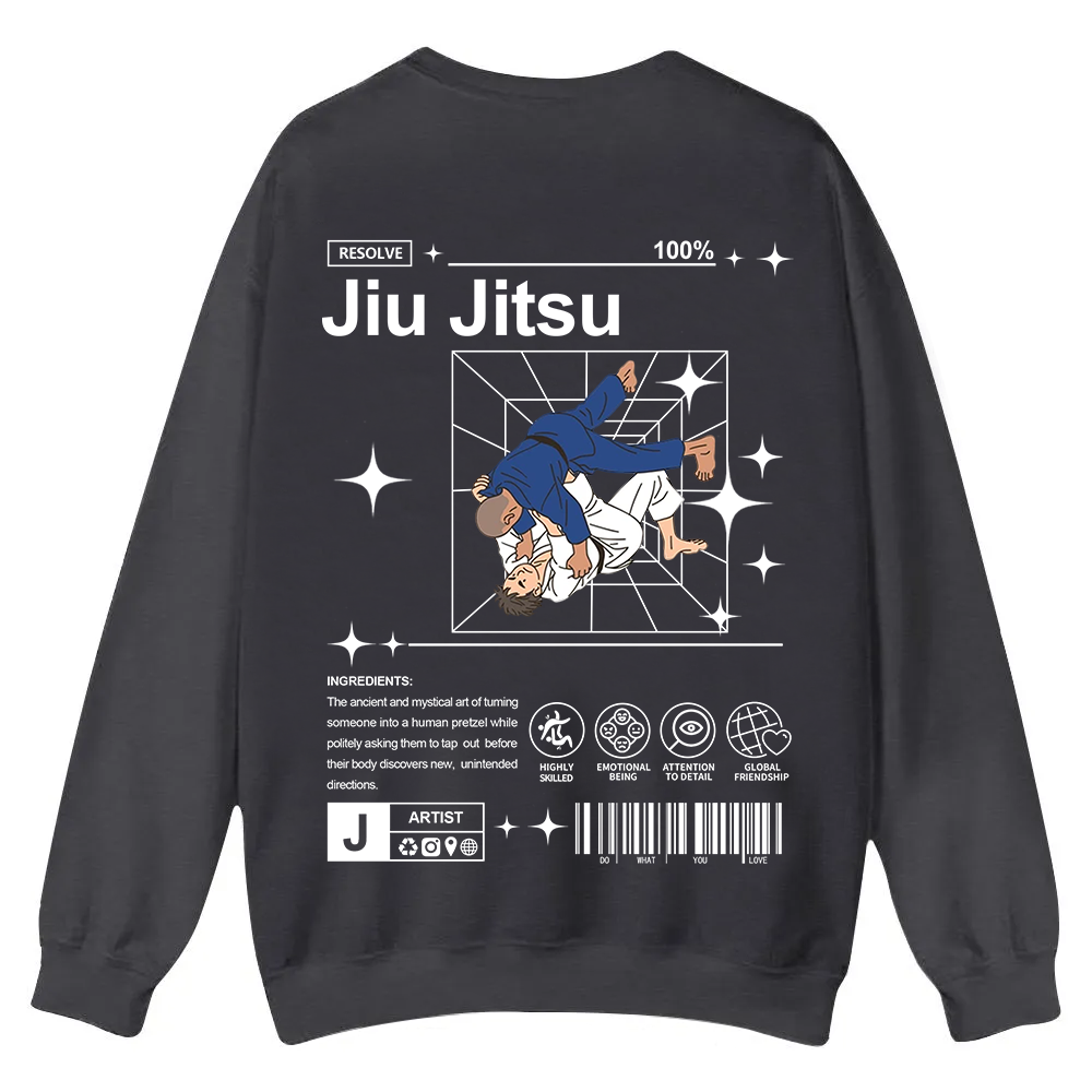 Jiu Jitsu Casual Crewneck Sweatshirt wearishow