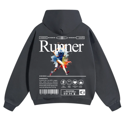 Runner Unisex Solid Color Hoodie wearishow