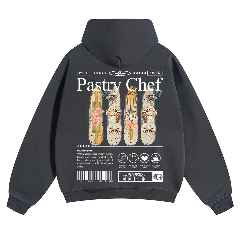 Pastry Chef Unisex Solid Color Hoodie wearishow
