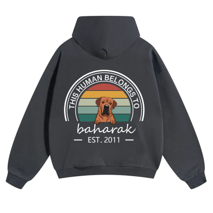 This Human Belongs To 3 - Personalized Custom Unisex Hoodie