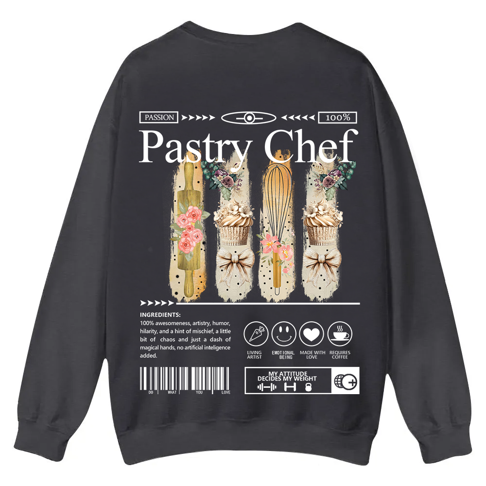 Pastry Chef Casual Crewneck Sweatshirt wearishow